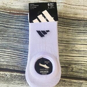 Adidas Men’s Superlite Invisible Sneaker Socks 6-Pack | White | Size L (8-12)